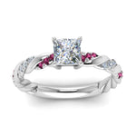 Load image into Gallery viewer, princess-cut-pink-sapphire-twisted-vine-engagement-ring-in-white-gold-FD9127PRRGSADRPIANGLE5-NL-WG