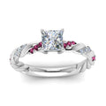 Thumbnail 8 - princess-cut-pink-sapphire-twisted-vine-engagement-ring-in-white-gold-FD9127PRRGSADRPIANGLE5-NL-WG