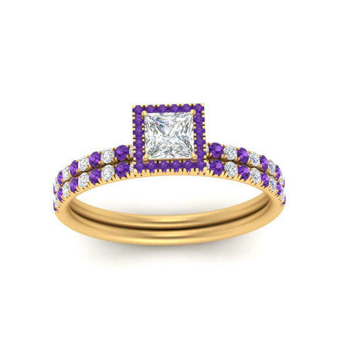 princess-cut-purple-topaz-halo-wedding-ring-set-in-yellow-gold-FD8523PRGVITO-NL-YG