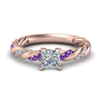 Load image into Gallery viewer, princess-cut-purple-topaz-twisted-vine-engagement-ring-in-rose-gold-FD9127PRRGVITO-NL-RG
