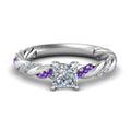 Thumbnail 26 - princess-cut-purple-topaz-twisted-vine-engagement-ring-in-white-gold-FD9127PRRGVITO-NL-WG