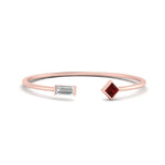 Load image into Gallery viewer, Princess Cut And Baguette Stacking Thin Ring
