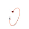Load image into Gallery viewer, Princess Cut And Baguette Stacking Thin Ring