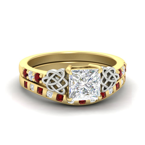 princess-cut-ruby-celtic-two-tone-bridal-matching-set-in-yellow-gold-fdens2255prgrudrsleep-nl-yg-ws4.jpg