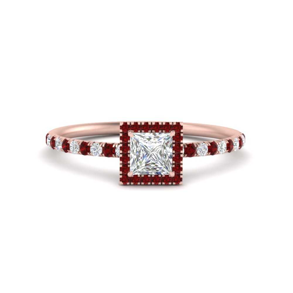 princess-cut-ruby-halo-petite-engagement-ring-in-rose-gold-FD8523PRRGRUDRANGLE3-NL-RG