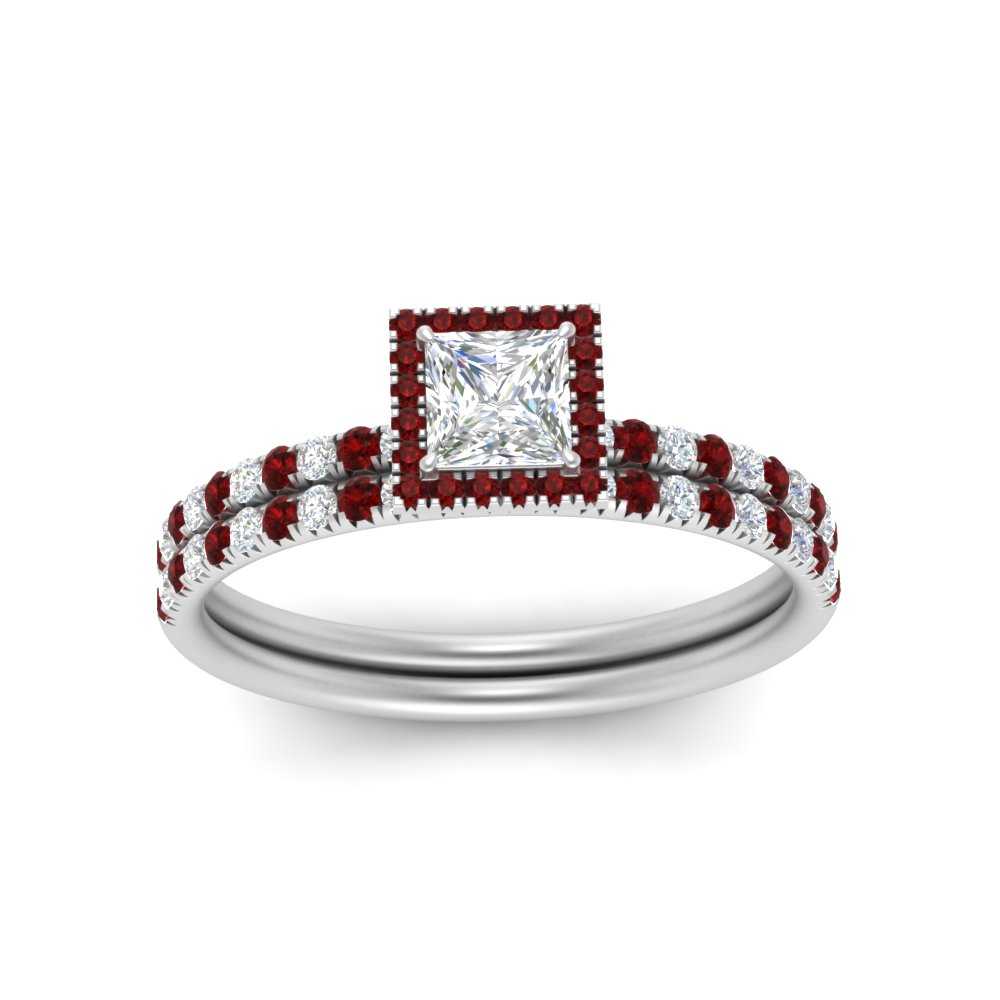 princess-cut-ruby-halo-wedding-ring-set-in-white-gold-FD8523PRGRUDR-NL-WG