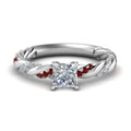 Thumbnail 20 - princess-cut-ruby-twisted-vine-engagement-ring-in-white-gold-FD9127PRRGRUDR-NL-WG
