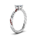 Thumbnail 22 - princess-cut-ruby-twisted-vine-engagement-ring-in-white-gold-FD9127PRRGRUDRANGLE2-NL-WG
