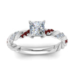 Load image into Gallery viewer, princess-cut-ruby-twisted-vine-engagement-ring-in-white-gold-FD9127PRRGRUDRANGLE5-NL-WG
