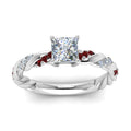 Thumbnail 21 - princess-cut-ruby-twisted-vine-engagement-ring-in-white-gold-FD9127PRRGRUDRANGLE5-NL-WG