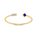 Thumbnail 43 - Princess Cut And Baguette Stacking Thin Ring