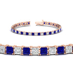 Load image into Gallery viewer, Princess Cut Basket Tennis 9 Ct Bracelet
