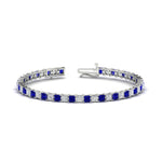 Load image into Gallery viewer, Princess Cut Basket Tennis 9 Ct Bracelet
