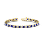 Load image into Gallery viewer, Princess Cut Basket Tennis 9 Ct Bracelet
