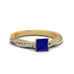 Load image into Gallery viewer, princess-cut-sapphire-infinity-twist-ring-in-yellow-gold-FD8233PRRGSABL-NL-YG-GS.jpg
