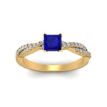 Load image into Gallery viewer, princess-cut-sapphire-infinity-twist-ring-in-yellow-gold-FD8233PRRGSABL-NL-YG-GS.jpg
