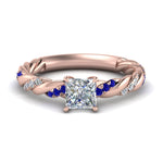 Load image into Gallery viewer, princess-cut-sapphire-twisted-vine-engagement-ring-in-rose-gold-FD9127PRRGSABL-NL-RG
