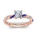Thumbnail 33 - princess-cut-sapphire-twisted-vine-engagement-ring-in-rose-gold-FD9127PRRGSABLANGLE5-NL-RG