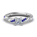 Thumbnail 4 - princess-cut-sapphire-twisted-vine-engagement-ring-in-white-gold-FD9127PRRGSABL-NL-WG