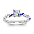 Thumbnail 5 - princess-cut-sapphire-twisted-vine-engagement-ring-in-white-gold-FD9127PRRGSABLANGLE5-NL-WG