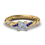 Load image into Gallery viewer, princess-cut-sapphire-twisted-vine-engagement-ring-in-yellow-gold-FD9127PRRGSABL-NL-YG