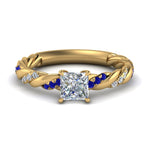Load image into Gallery viewer, princess-cut-sapphire-twisted-vine-engagement-ring-in-yellow-gold-FD9127PRRGSABL-NL-YG
