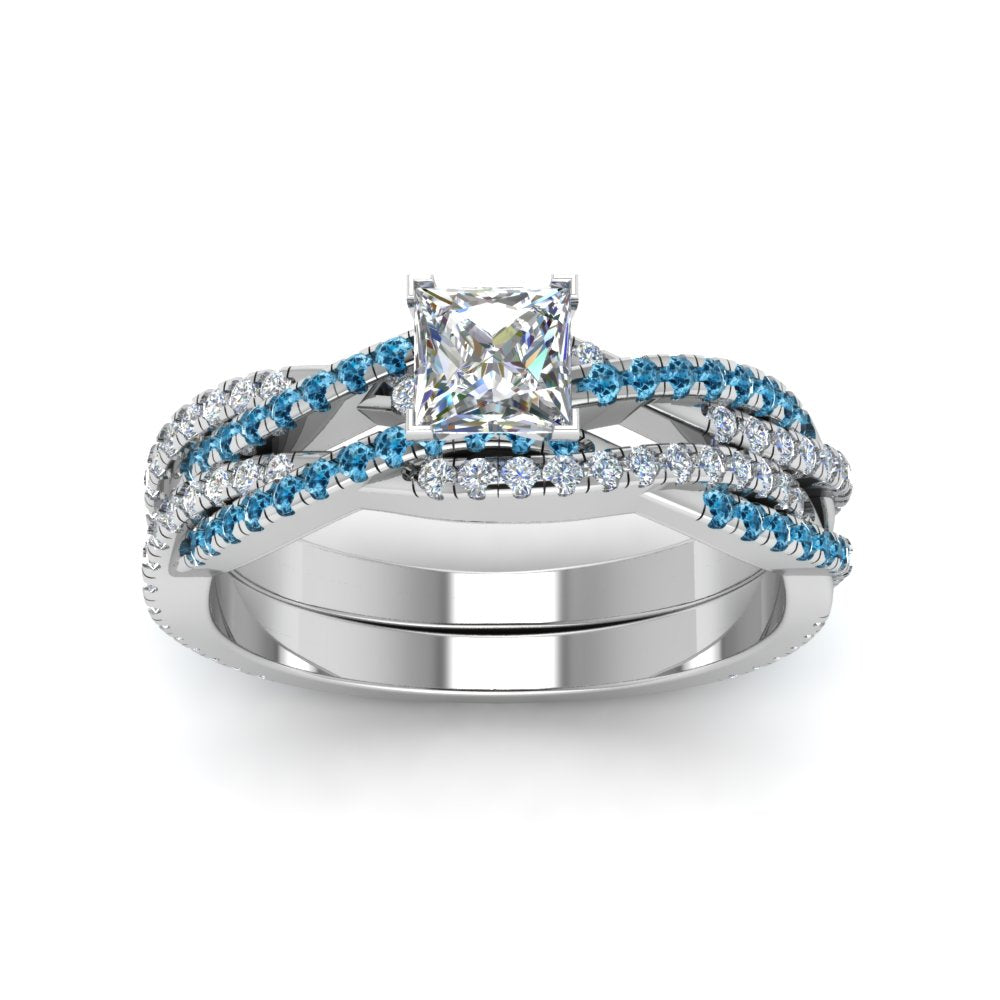 princess-cut-simple-diamond-twisted-vine-bridal-ring-sets-with-ice-blue-topaz-in-14K-white-gold-FD8233PRGICBLTO-NL-WG