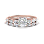Load image into Gallery viewer, princess-cut-single-prong-marquise-diamond-engagement-ring-and-band-in-FD9939PR-NL-RG
