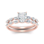 Load image into Gallery viewer, princess-cut-single-prong-marquise-diamond-engagement-ring-and-band-in-FD9939PR-NL-RG
