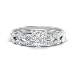 Load image into Gallery viewer, princess-cut-single-prong-marquise-diamond-engagement-ring-and-band-in-FD9939PR-NL-WG
