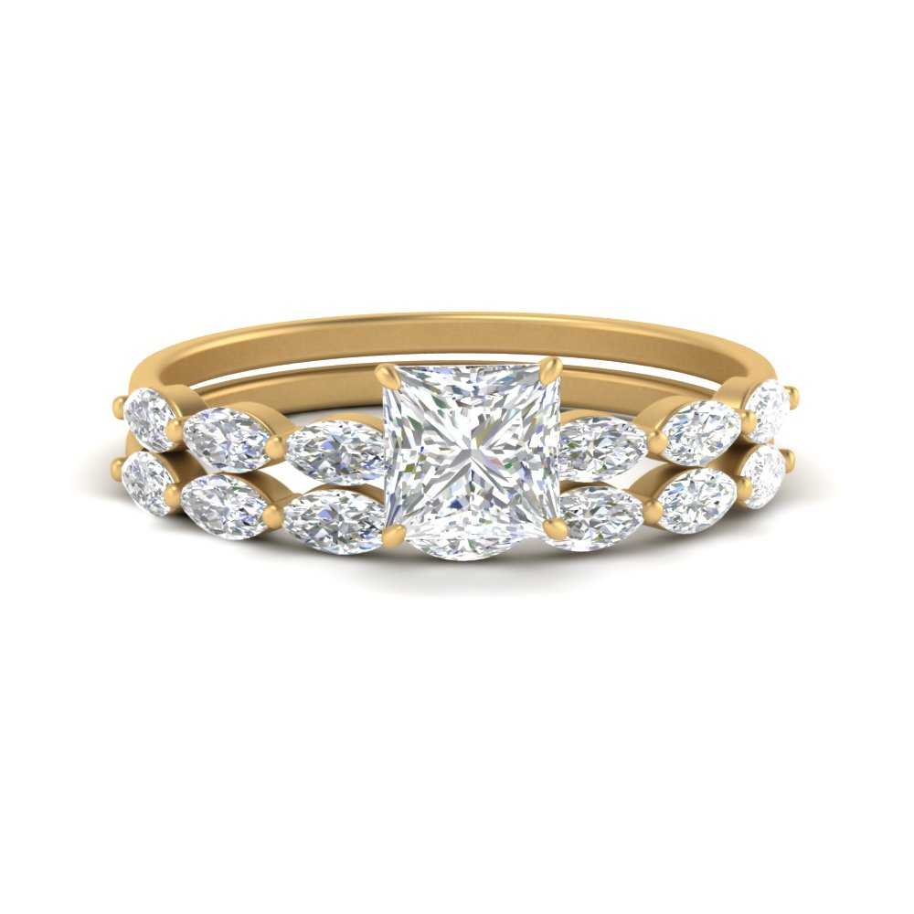 princess-cut-single-prong-marquise-diamond-engagement-ring-and-band-in-FD9939PR-NL-YG