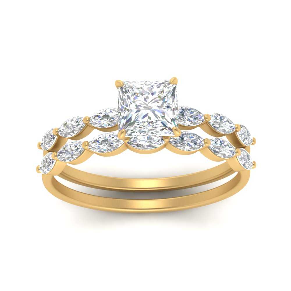 princess-cut-single-prong-marquise-diamond-engagement-ring-and-band-in-FD9939PR-NL-YG