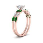 Load image into Gallery viewer, princess-cut-single-prong-marquise-emerald-engagement-ring-and-band-in-FD9939PRGEMGR-NL-RG
