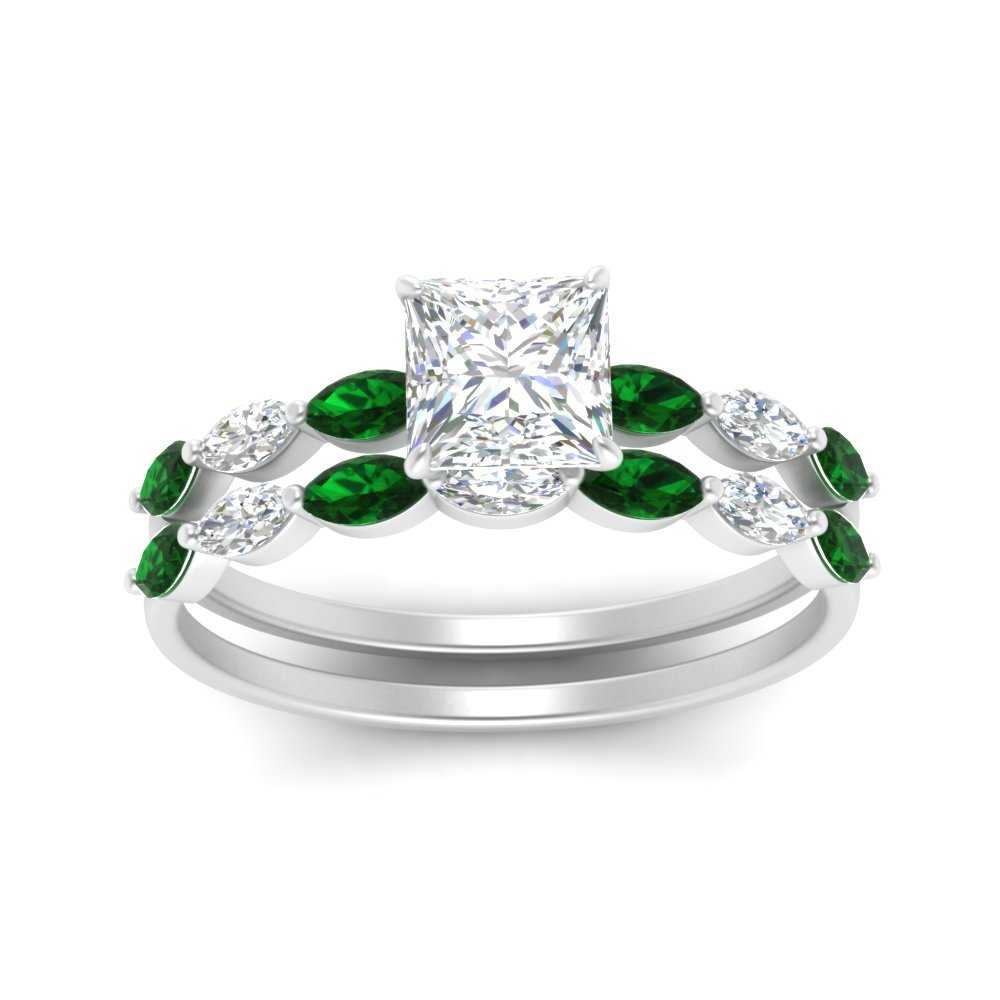 princess-cut-single-prong-marquise-emerald-engagement-ring-and-band-in-FD9939PRGEMGR-NL-WG