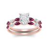 Load image into Gallery viewer, princess-cut-single-prong-marquise-pink-sapphire-engagement-ring-and-band-in-FD9939PRGSADRPI-NL-RG