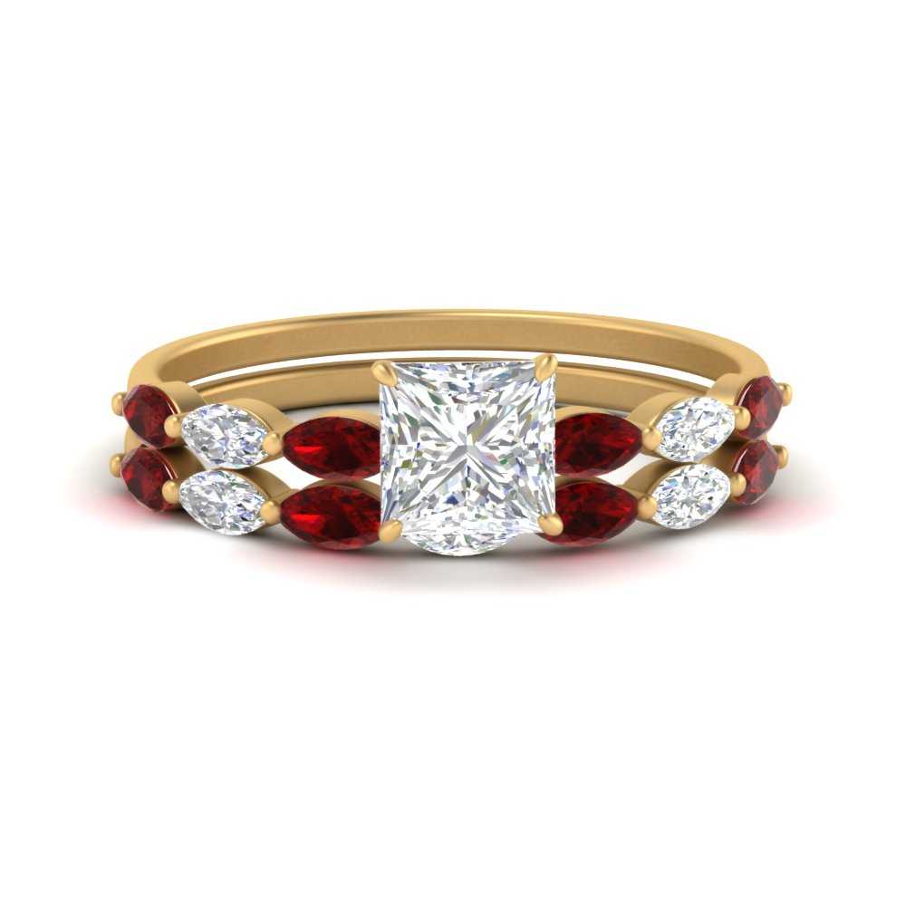 princess-cut-single-prong-marquise-ruby-engagement-ring-and-band-in-FD9939PRGRUDR-NL-YG