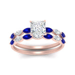 Load image into Gallery viewer, princess-cut-single-prong-marquise-sapphire-engagement-ring-and-band-in-FD9939PRGSABL-NL-RG
