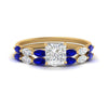 Load image into Gallery viewer, princess-cut-single-prong-marquise-sapphire-engagement-ring-and-band-in-FD9939PRGSABL-NL-YG