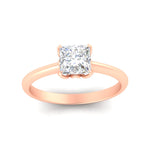 Load image into Gallery viewer, Princess Cut Cathedral Ring With Floral Head
