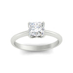 Load image into Gallery viewer, Princess Cut Cathedral Ring With Floral Head

