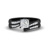 Load image into Gallery viewer, princess-cut-swirl-channel-diamond-bridal-black-set-in-black-gold-FDENS4028PR-NL-BG.jpg