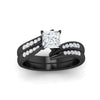 Load image into Gallery viewer, princess-cut-swirl-channel-diamond-bridal-black-set-in-black-gold-FDENS4028PR-NL-BG.jpg