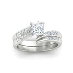 Load image into Gallery viewer, princess-cut-swirl-channel-diamond-bridal-set-in-white-gold-FDENS4028PR-NL-WG.jpg
