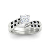 Load image into Gallery viewer, princess-cut-swirl-channel-diamond-bridal-set-with-black-diamond-in-white-gold-FDENS4028PRGBLACK-NL-WG.jpg
