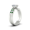 Load image into Gallery viewer, princess-cut-swirl-channel-diamond-bridal-set-with-emerald-in-white-gold-FDENS4028PRGEMGR-NL-WG.jpg