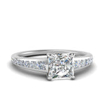 Load image into Gallery viewer, princess-cut-swirl-engraved-channel-accent-diamond-engagement-ring-in-FD122866PRR-NL-WG
