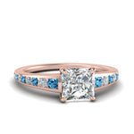 Load image into Gallery viewer, princess-cut-swirl-engraved-channel-accent-diamond-engagement-ring-with-blue-topaz-in-FD122866PRRGICBLTO-NL-RG

