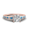 Load image into Gallery viewer, princess-cut-swirl-engraved-channel-accent-diamond-engagement-ring-with-blue-topaz-in-FD122866PRRGICBLTO-NL-RG