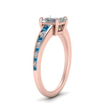 Load image into Gallery viewer, princess-cut-swirl-engraved-channel-accent-diamond-engagement-ring-with-blue-topaz-in-FD122866PRRGICBLTO-NL-RG
