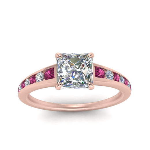 princess-cut-swirl-engraved-channel-accent-diamond-engagement-ring-with-pink-sapphire-in-FD122866PRRGSADRPI-NL-RG